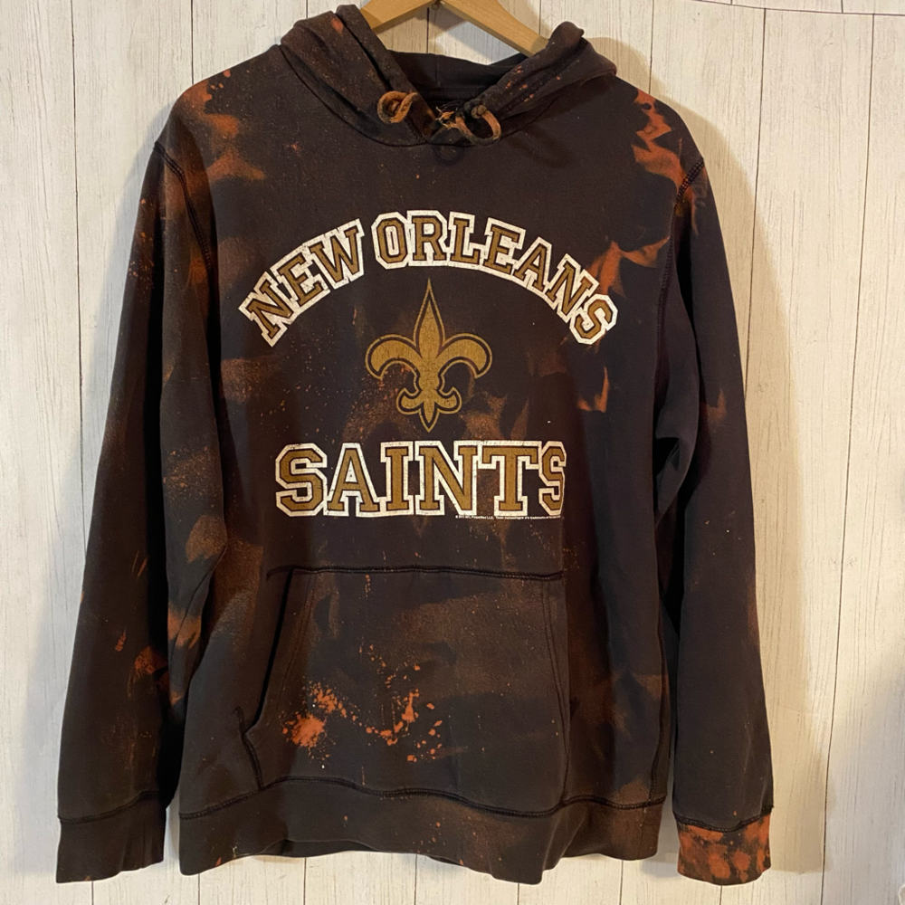 New Orleans Saints Tie Dye Pullover Hoodie Sweater Men’s Size Large NFL Football